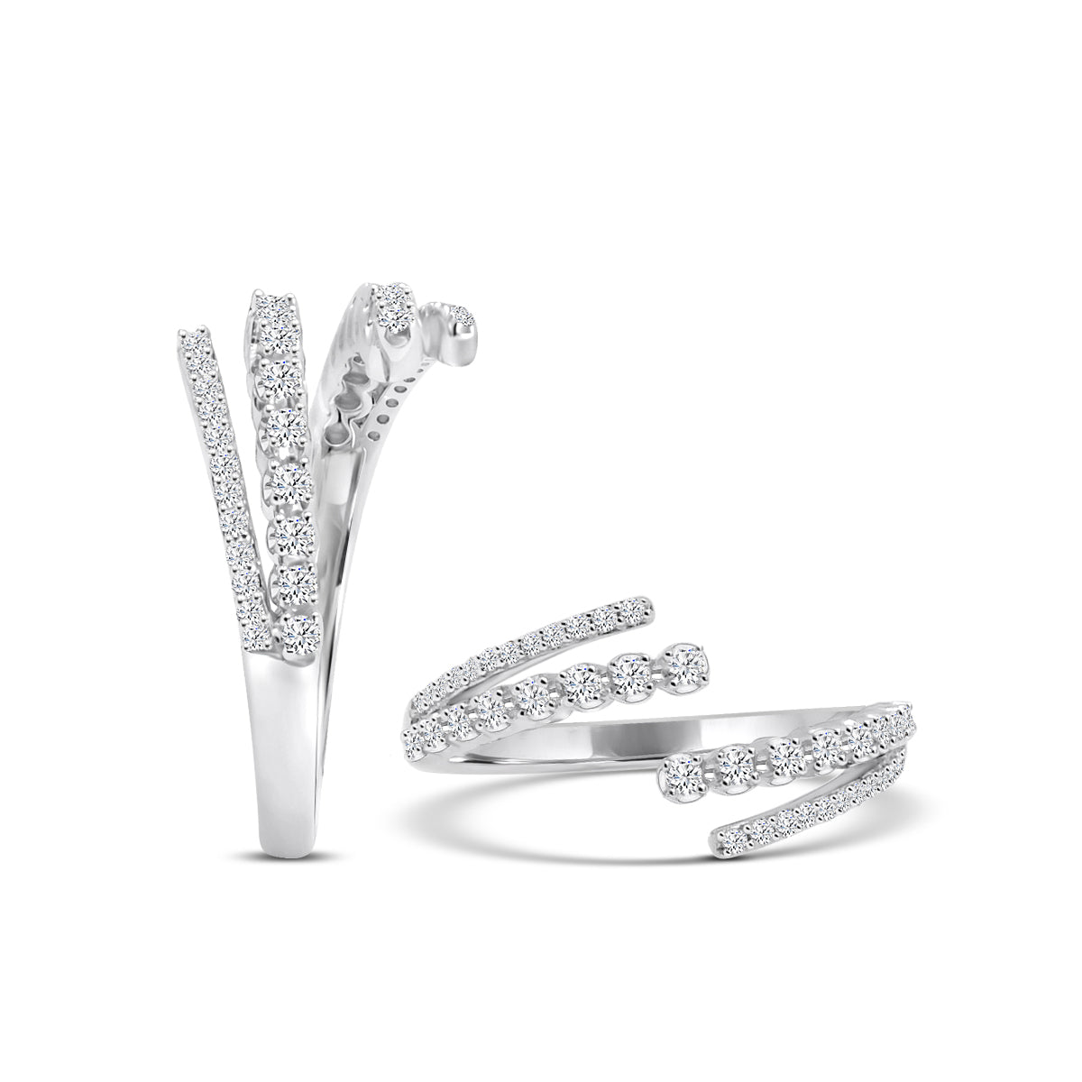 0.25 CTW DIAMOND Bypass Ring