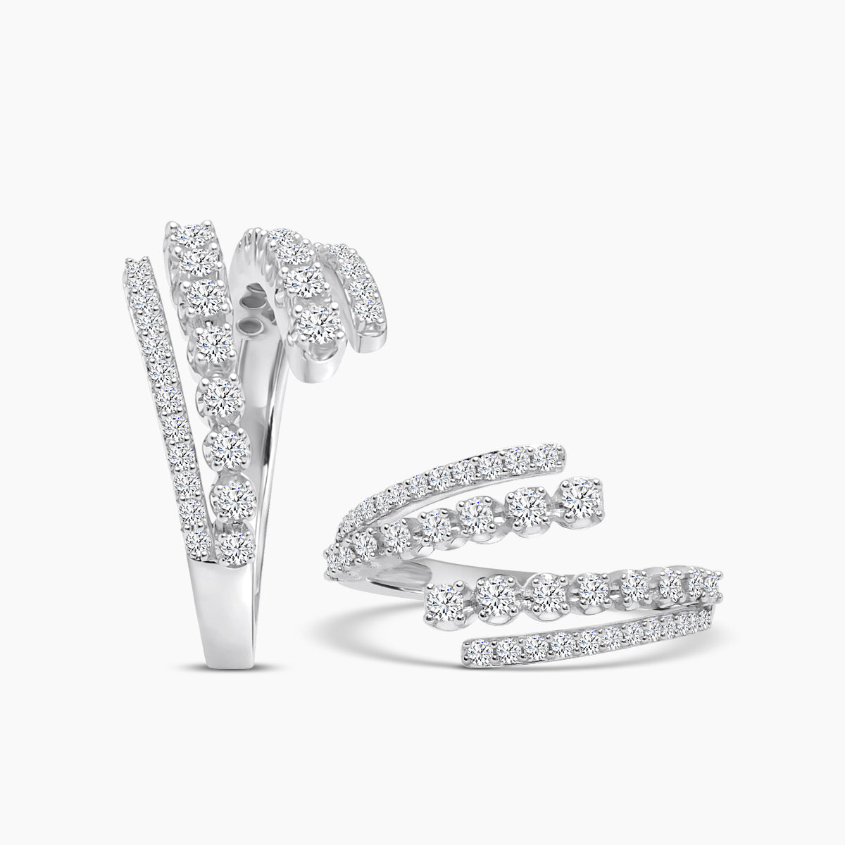 0.50 CTW DIAMOND Bypass Ring