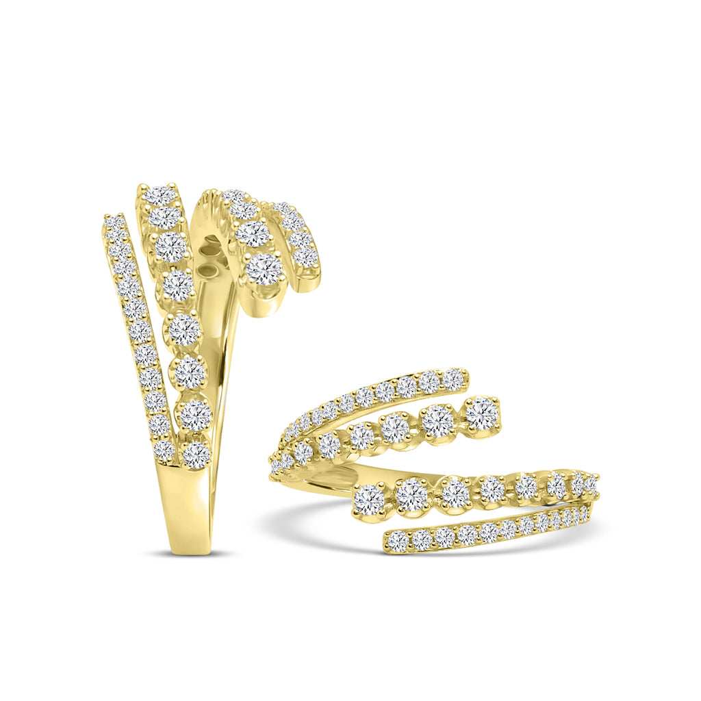 0.50 CTW DIAMOND Bypass Ring