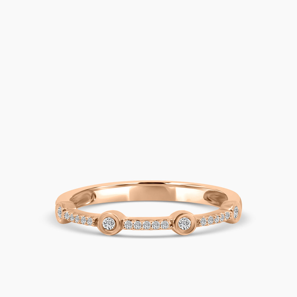 0.10 Ctw Station Diamond Band
