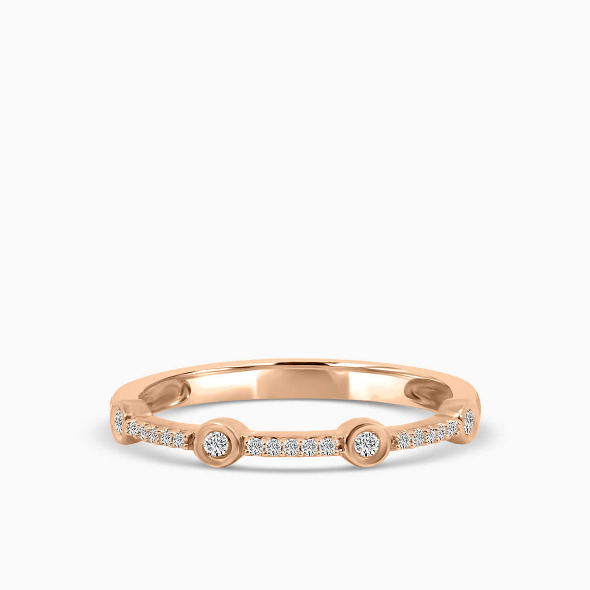 0.10 Ctw Station Diamond Band