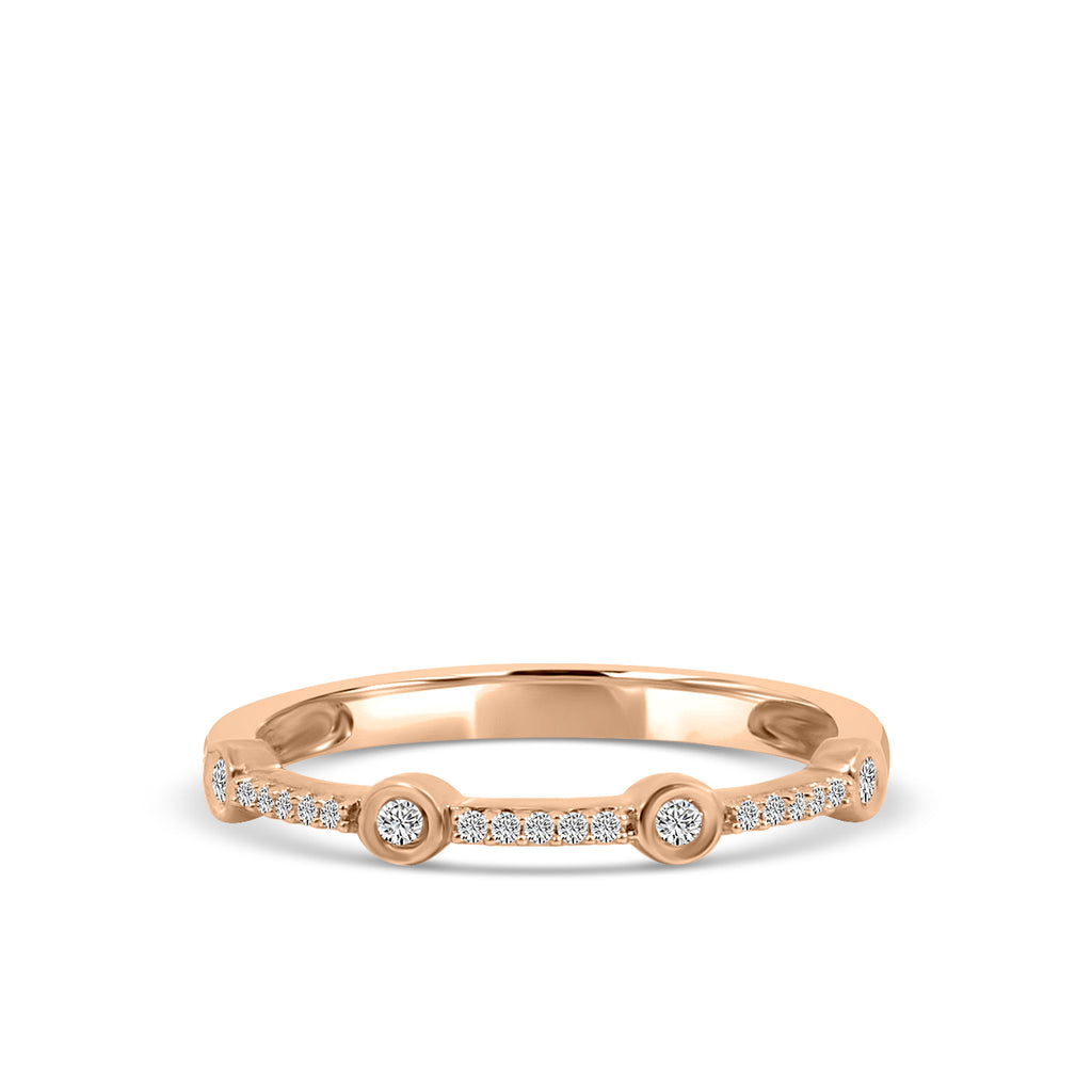 0.10 Ctw Station Diamond Band