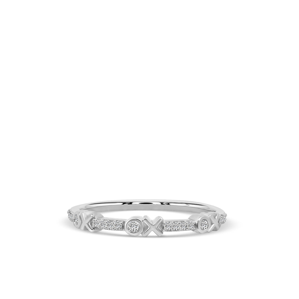 10KR 0.10 Ctw X Station Diamond Band