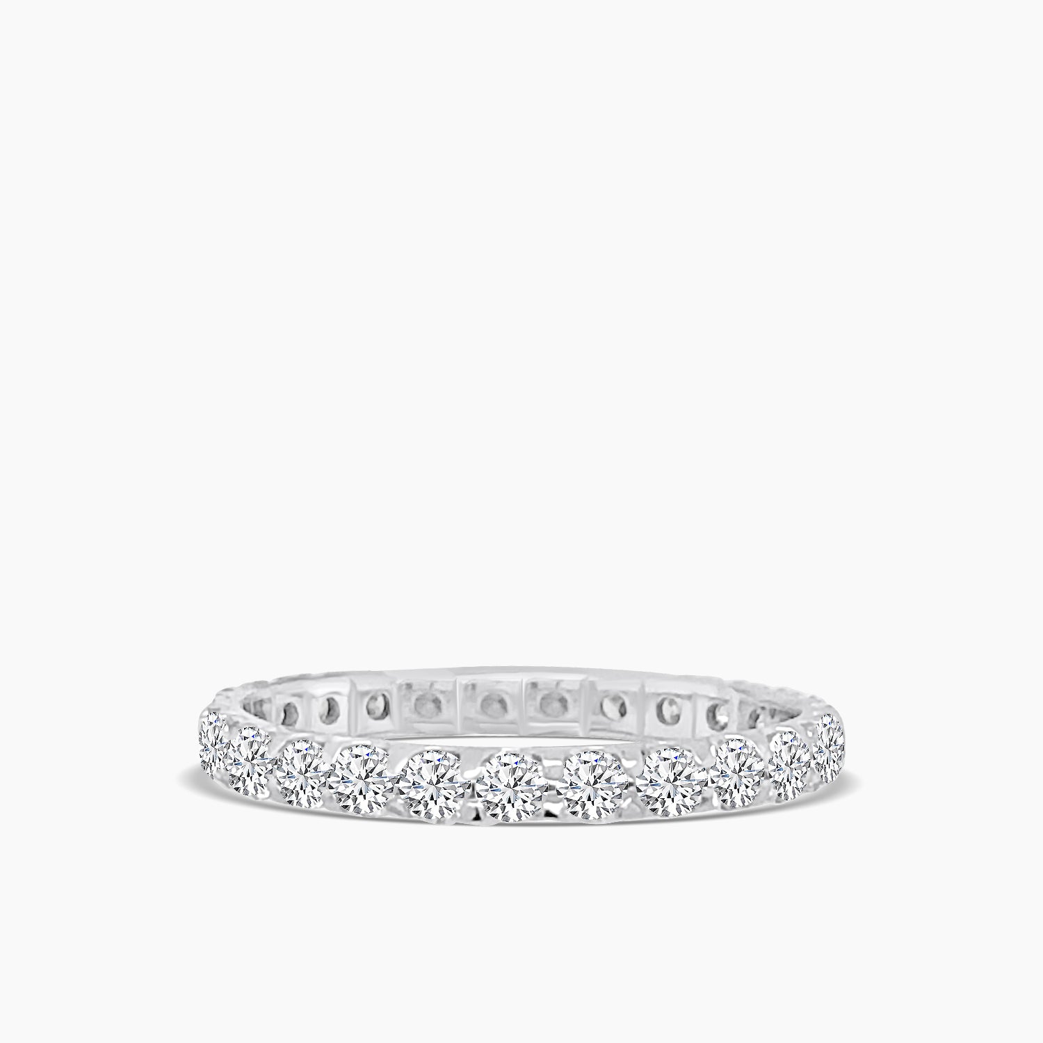 1 Ct Twt Wedding band 25 RD DIAM u Prong