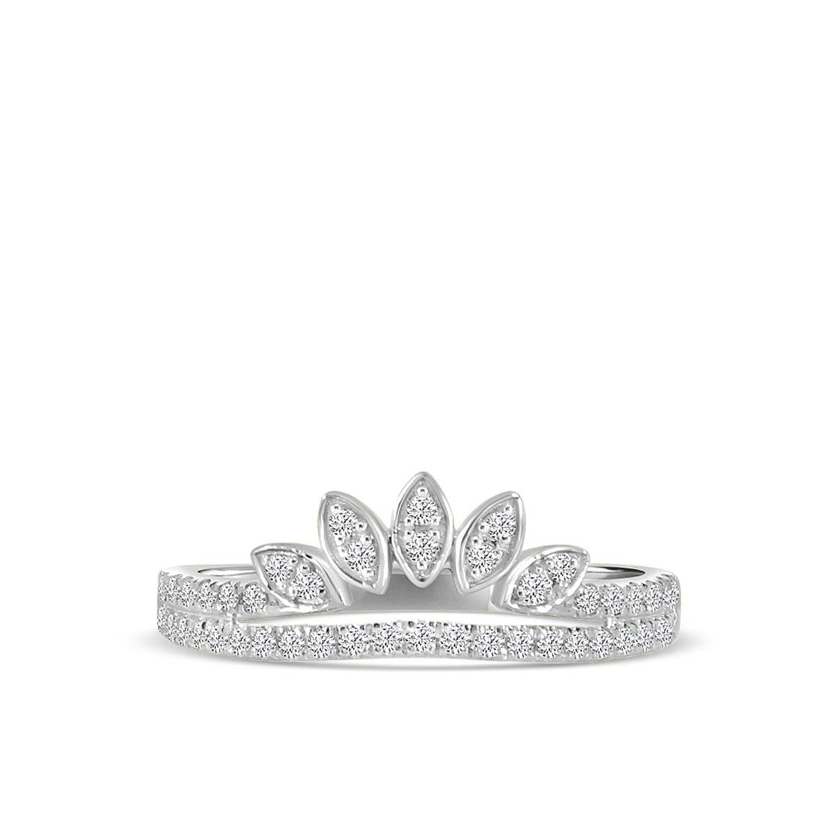 0.33 Ctw Double Tiara Diamond Band