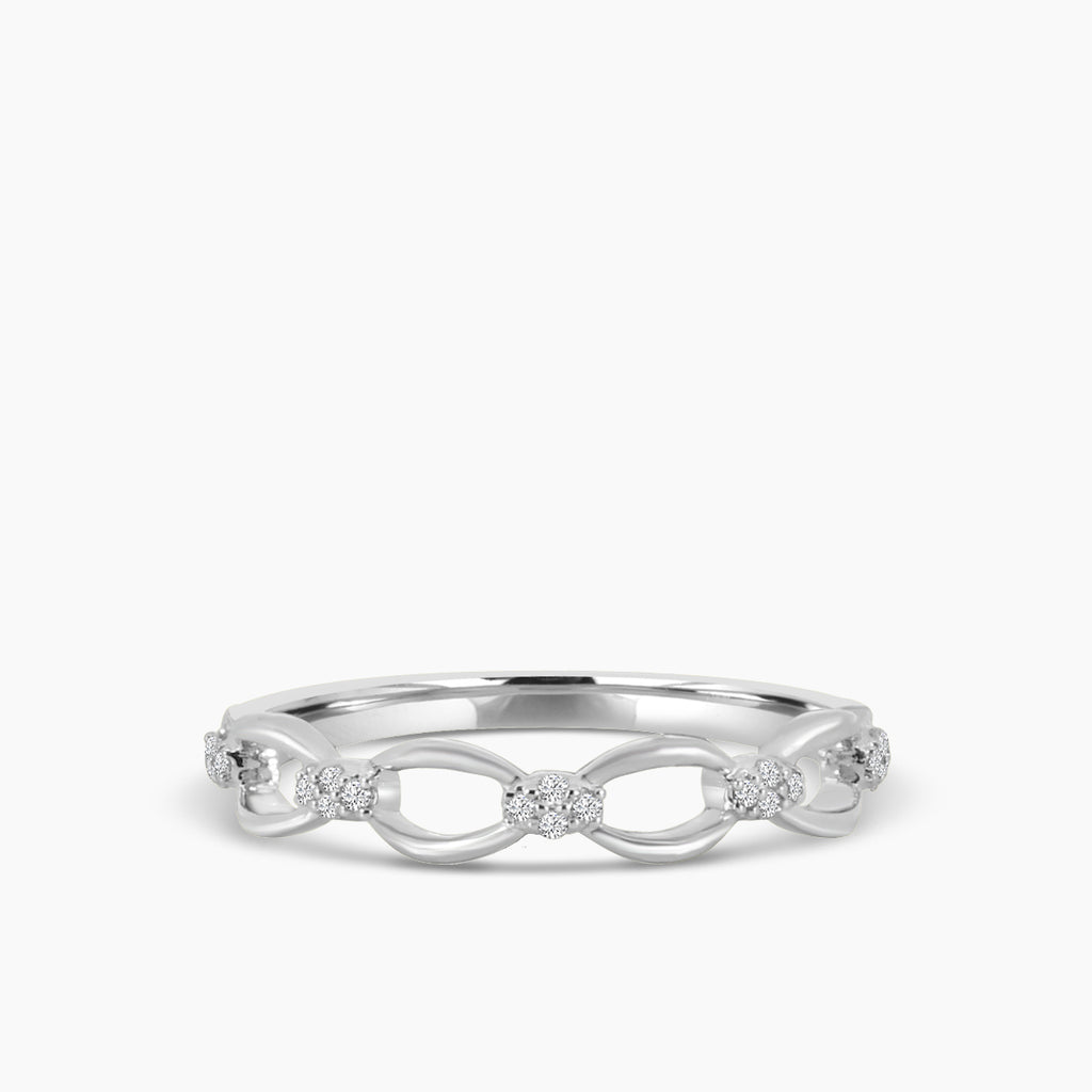 0.10 Ctw Paperclip Ring