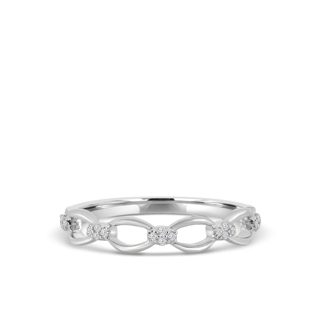 0.10 Ctw Paperclip Ring