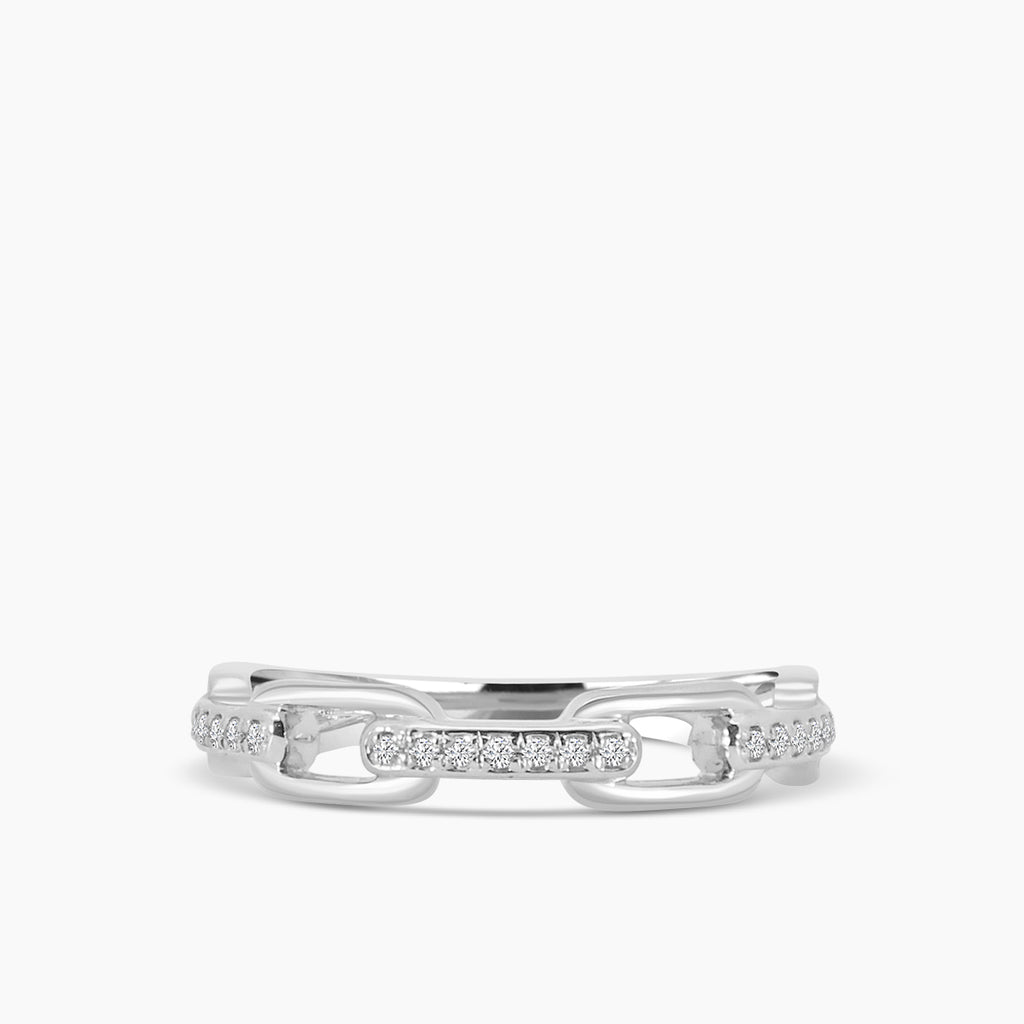 0.10 Ctw Paperclip Ring