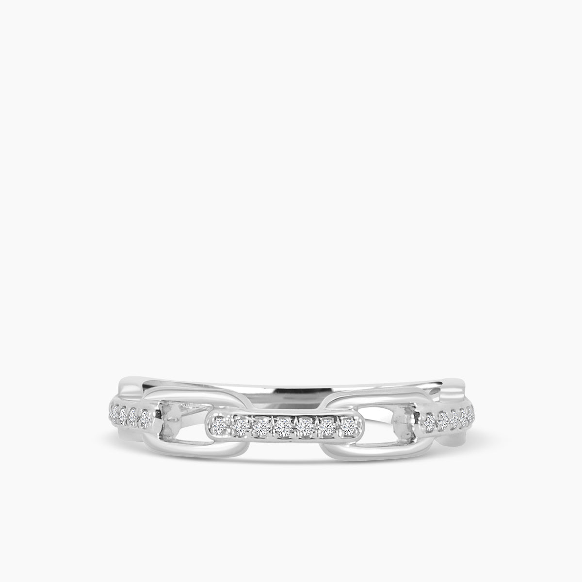 0.10 Ctw Paperclip Ring