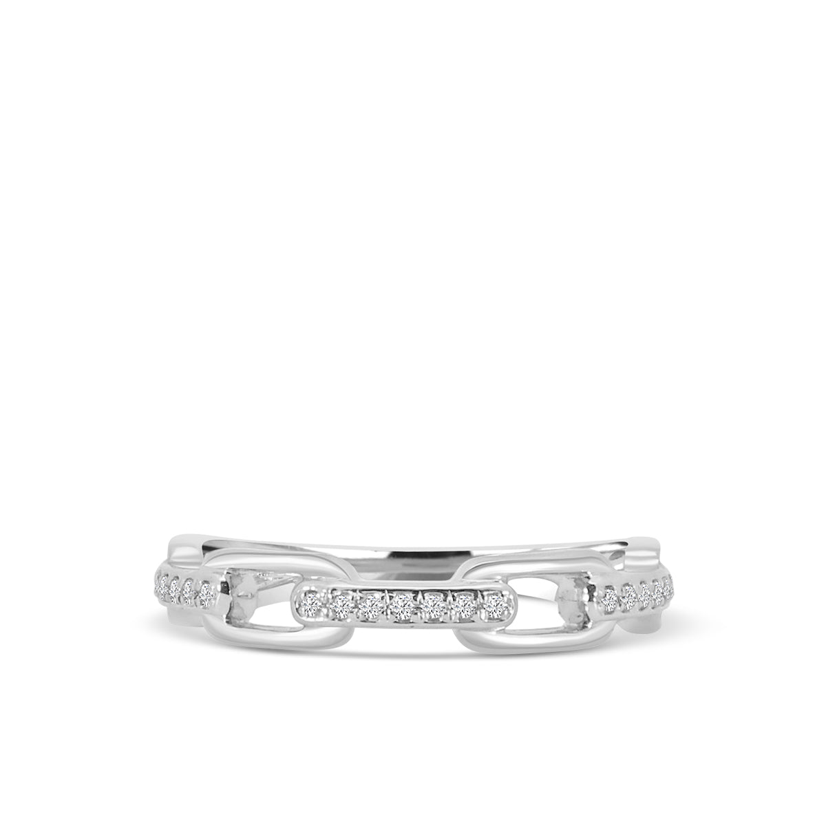 0.10 Ctw Paperclip Ring