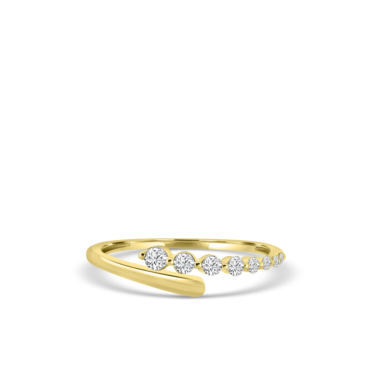 14KY Shared Prong 0.24 Ctw Diamond Journey Fashion Ring