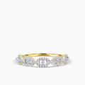 Classic 4 Prong 0.24 Ctw Diamond interlocking Oval Papaerclip Ring