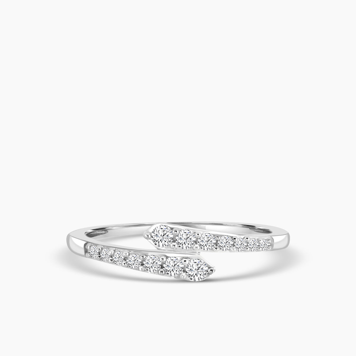Shared Prong 0.24 Ctw Diamond Wrap Ring