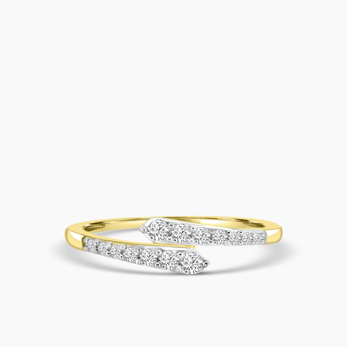 Shared Prong 0.24 Ctw Diamond Wrap Ring