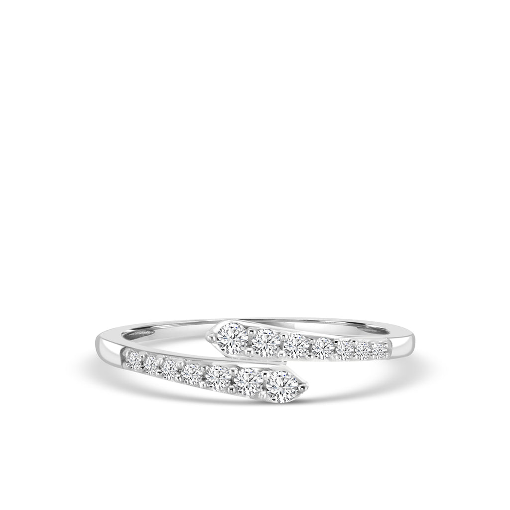 Shared Prong 0.24 Ctw Diamond Wrap Ring