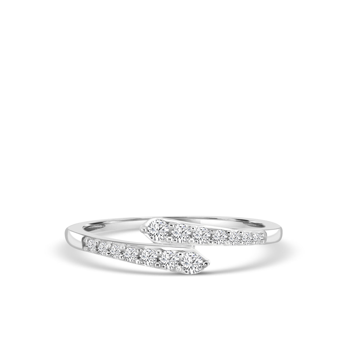 Shared Prong 0.24 Ctw Diamond Wrap Ring