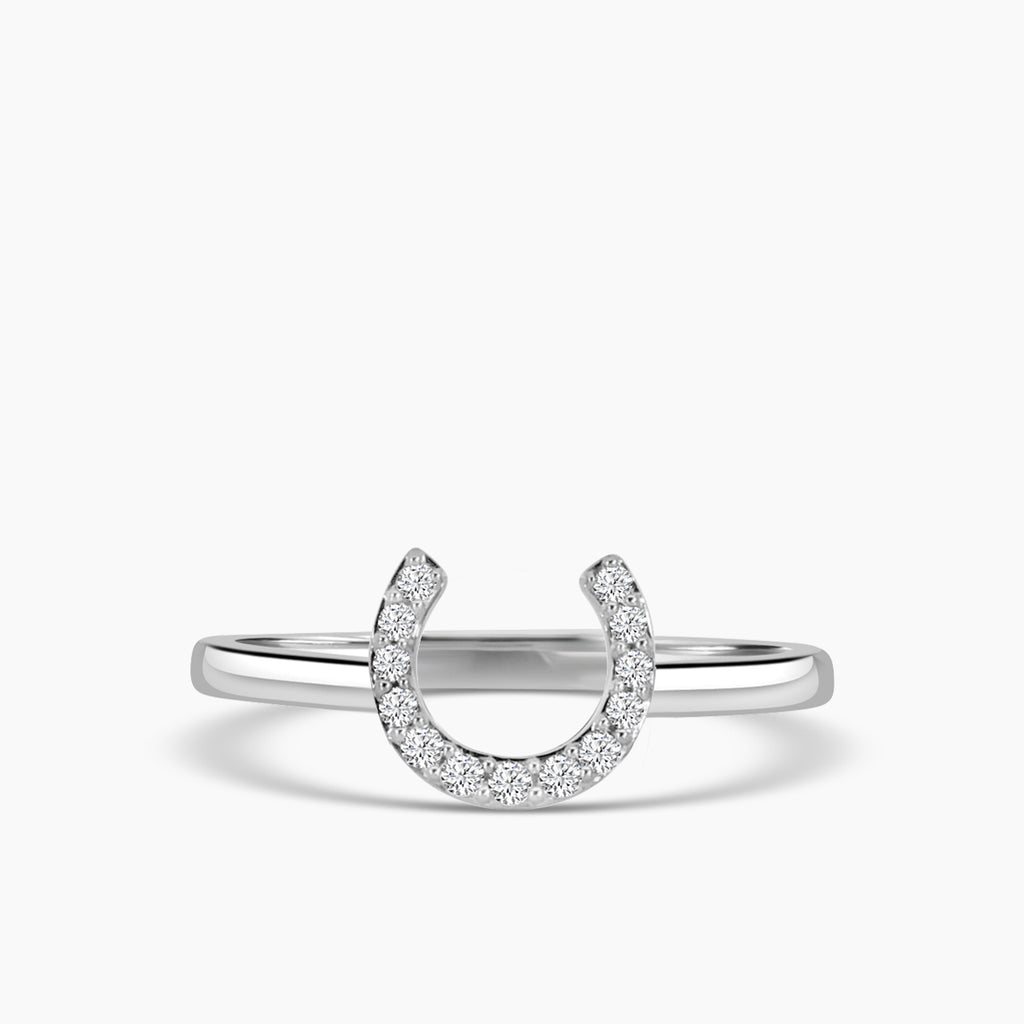 0.25 Ctw Diamond Horseshoe Ring