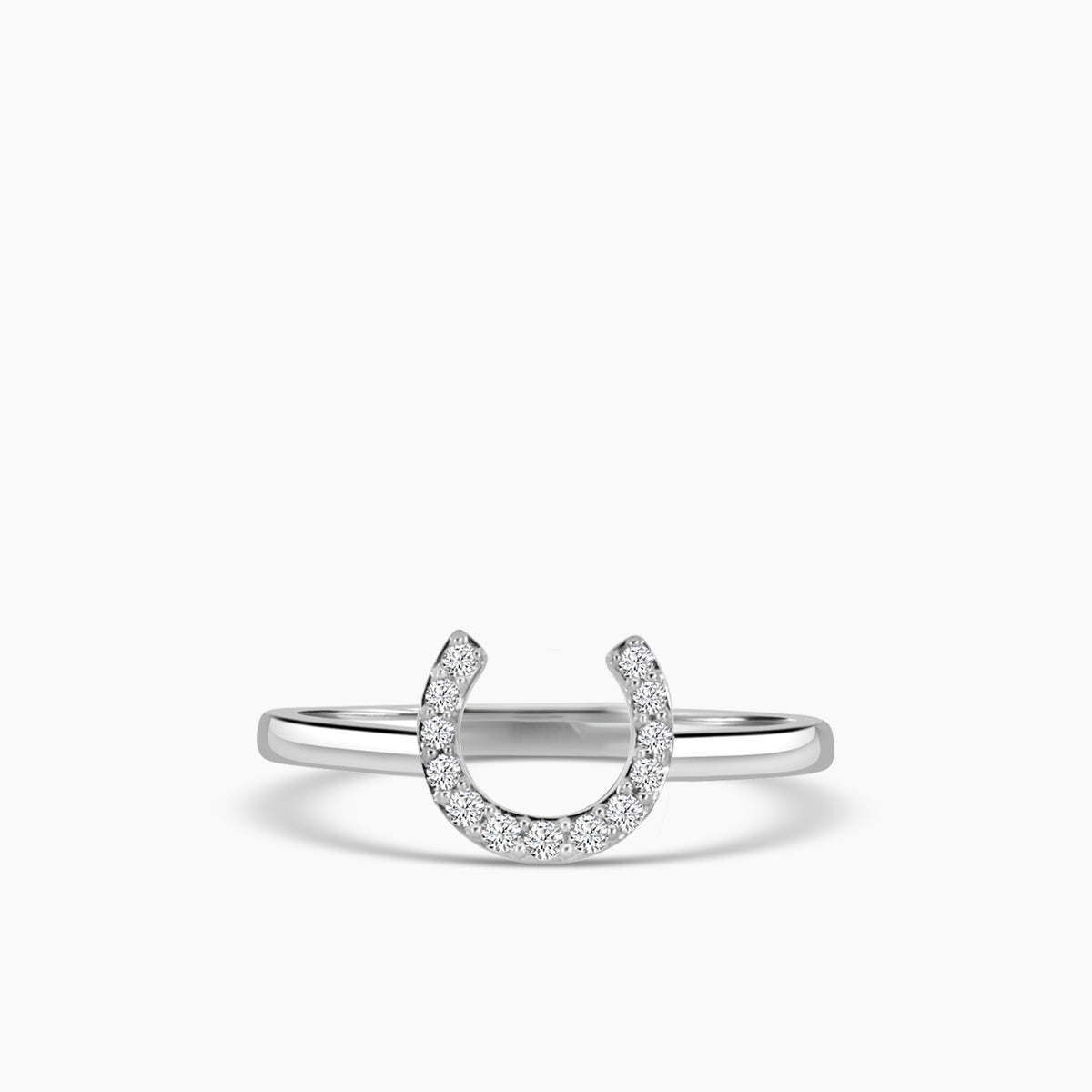 14KY 0.25 Ctw Diamond Horseshoe Ring