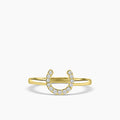 14KY 0.10 Ctw Diamond Horseshoe Ring