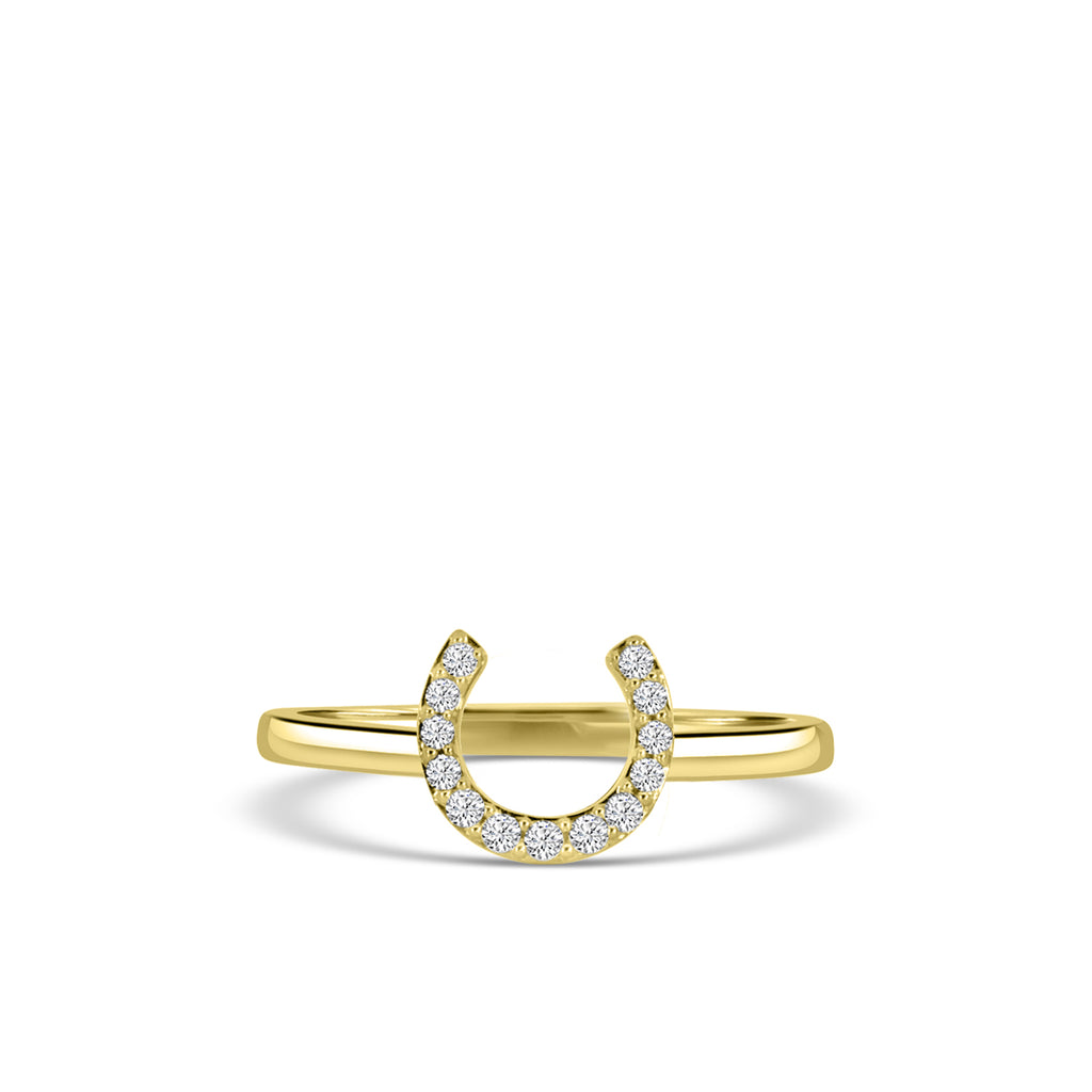 14KY 0.25 Ctw Diamond Horseshoe Ring