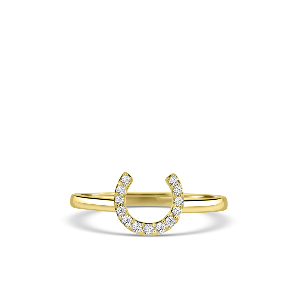 14KY 0.25 Ctw Diamond Horseshoe Ring