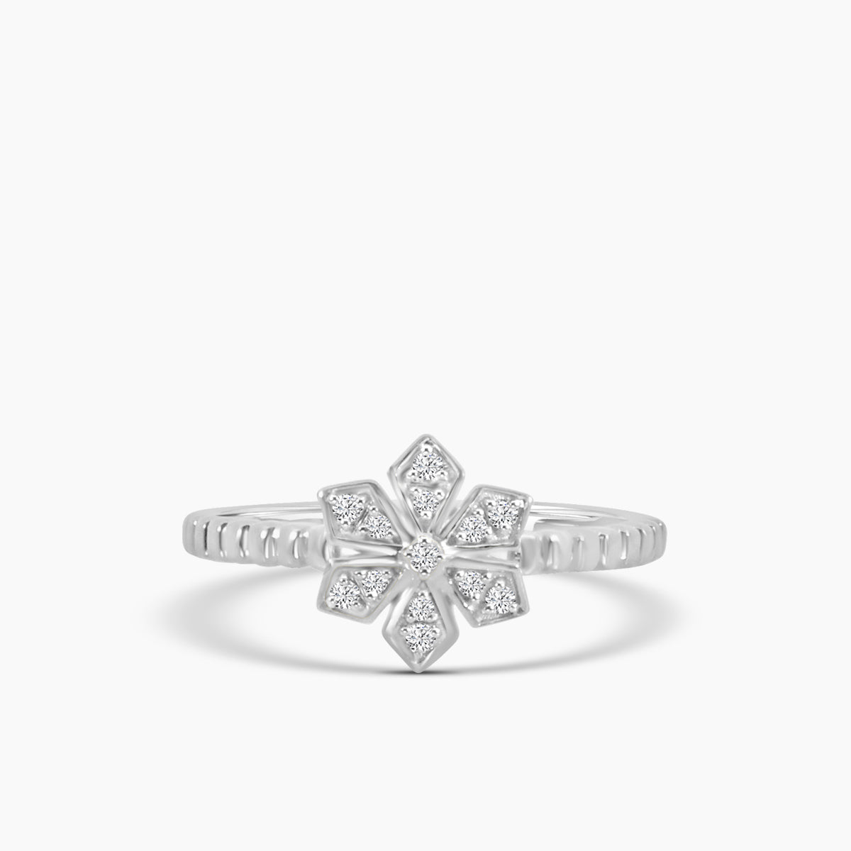 0.10 ctw Diam Flower Ring