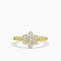 0.10 ctw Diam Flower Ring