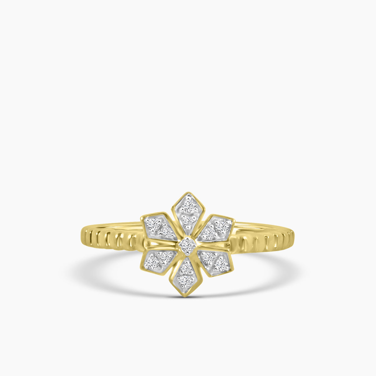 0.10 ctw Diam Flower Ring