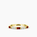 10KY 0.10 Ctw Diamond fashion ring with Garnet
