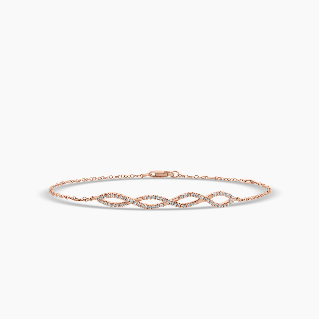 14KR 0.20 Ctw Infinity Diamond Bracelet