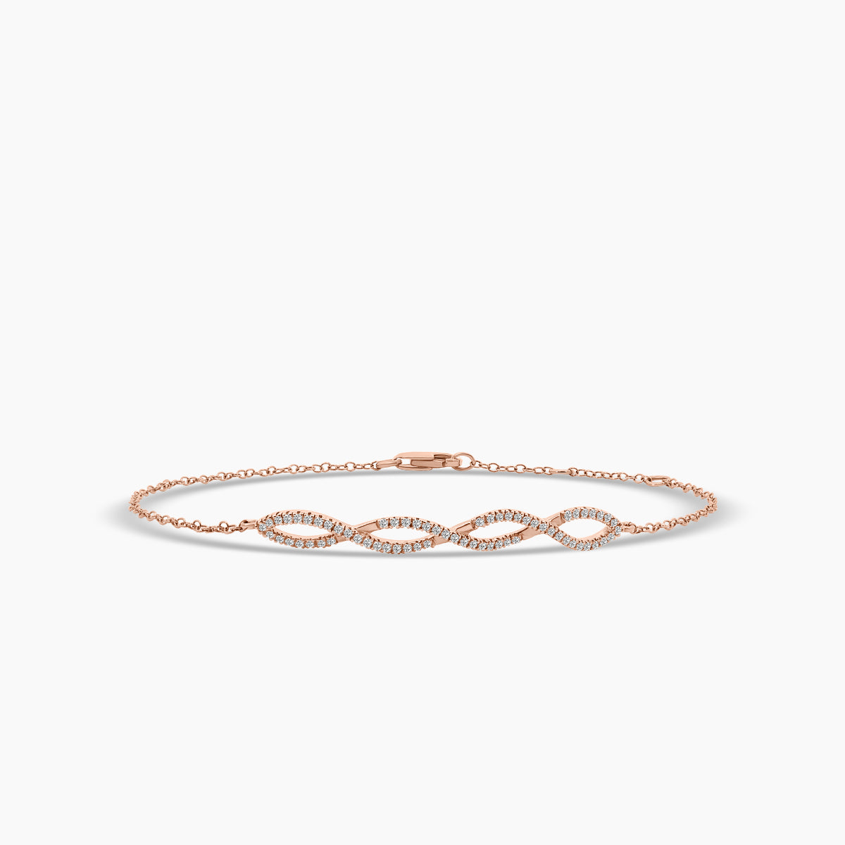 14KR 0.20 Ctw Infinity Diamond Bracelet