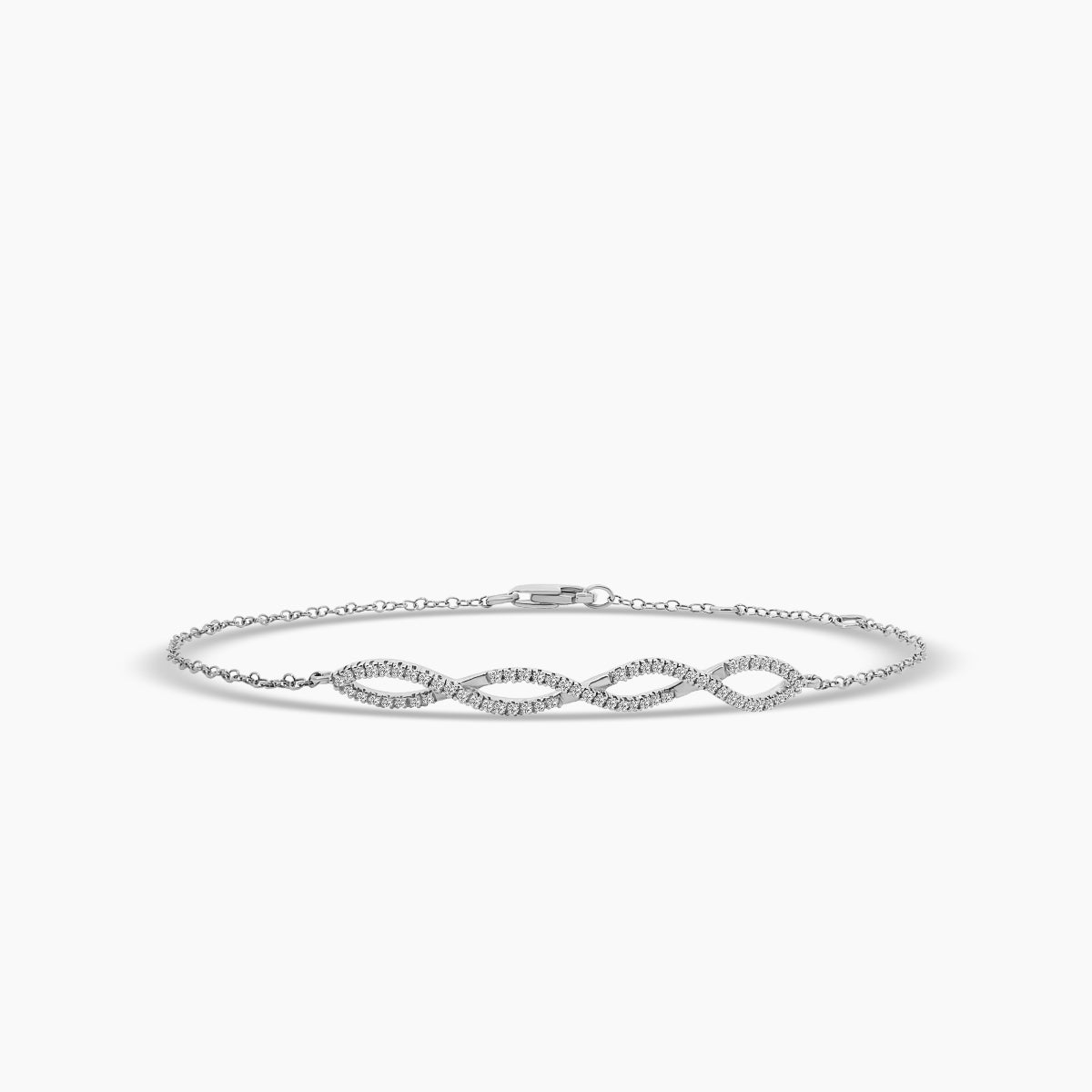 14KR 0.20 Ctw Infinity Diamond Bracelet