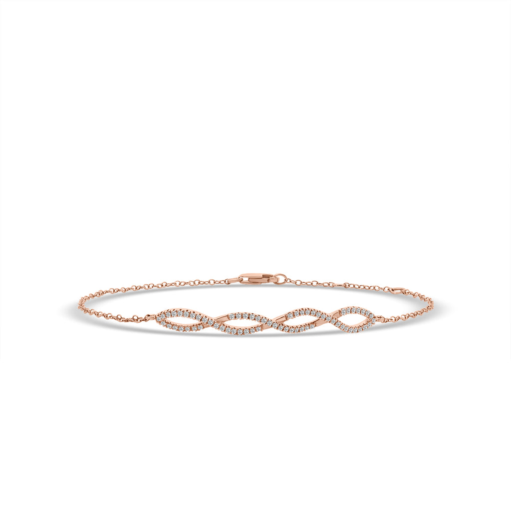 14KR 0.20 Ctw Infinity Diamond Bracelet