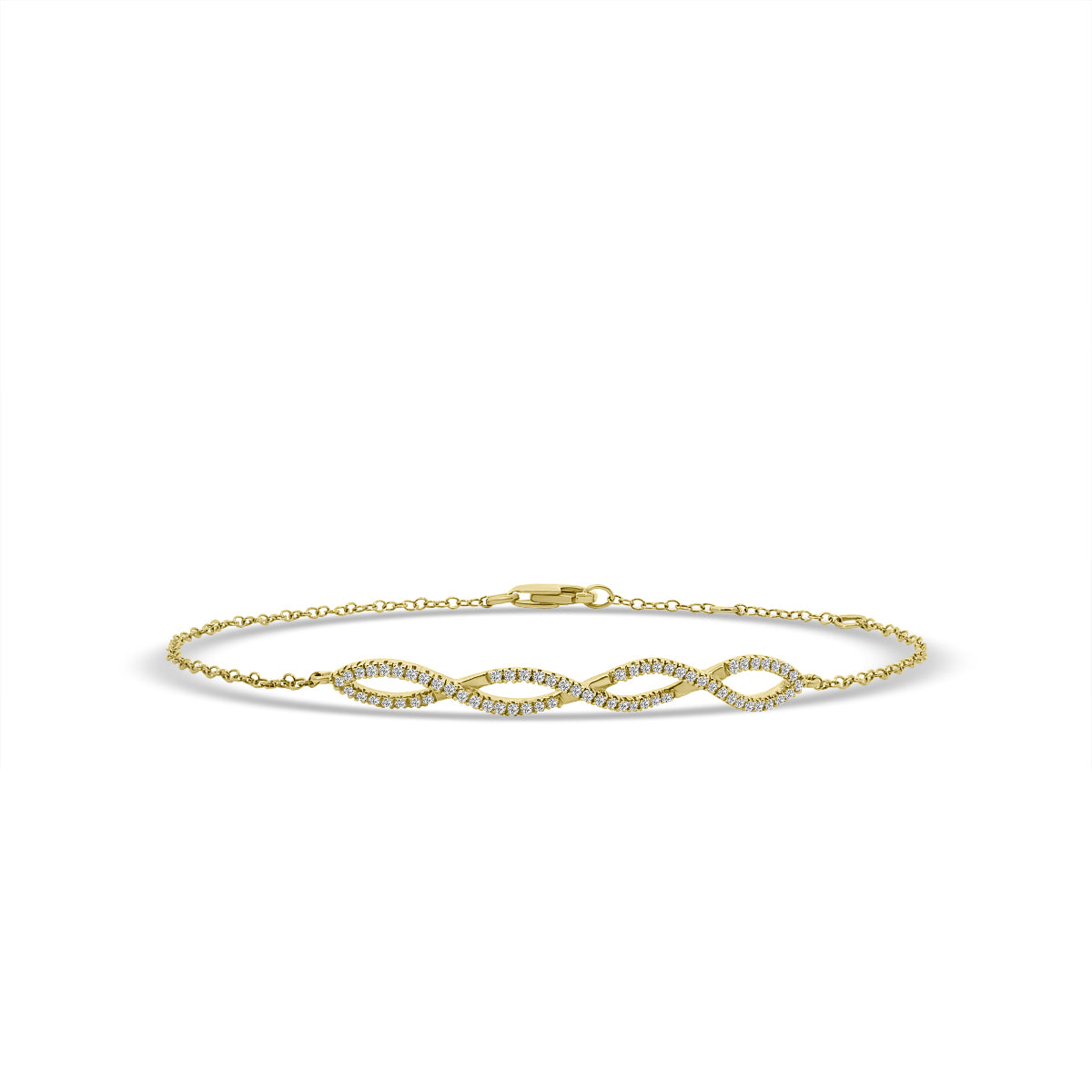 14KR 0.20 Ctw Infinity Diamond Bracelet