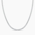 Classic Standard 4 Prong 20.25 Ctw Straight Diamond Tennis Necklace