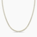 18KY Classic Standard 4 Prong 21.40 Ctw Straight Diamond Tennis Necklace
