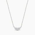 10KW 0.20 Ctw Three Stone Diamond Pendant with Chain