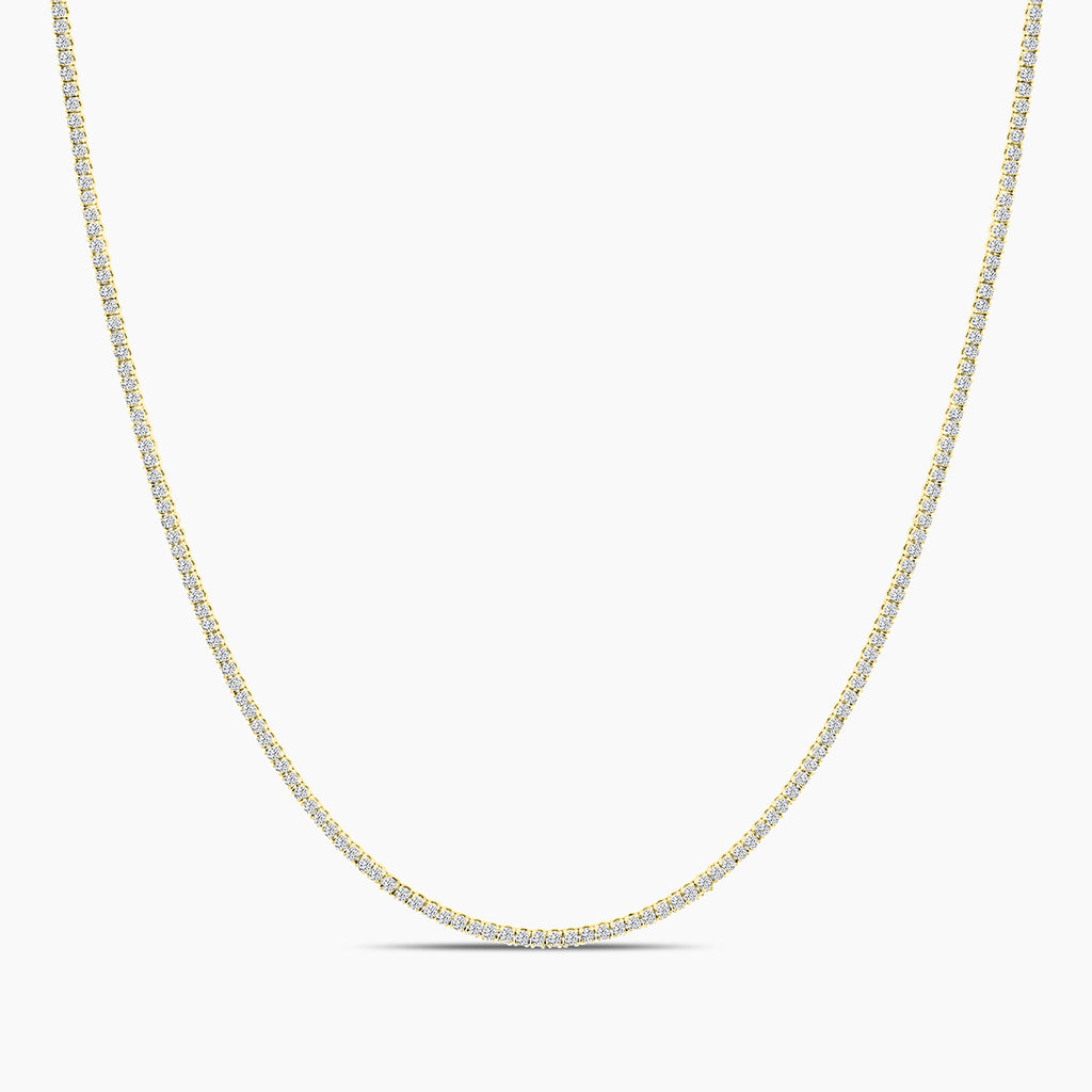 Classic Standard 4 Prong 4.00 Ctw Straight Diamond Tennis Necklace