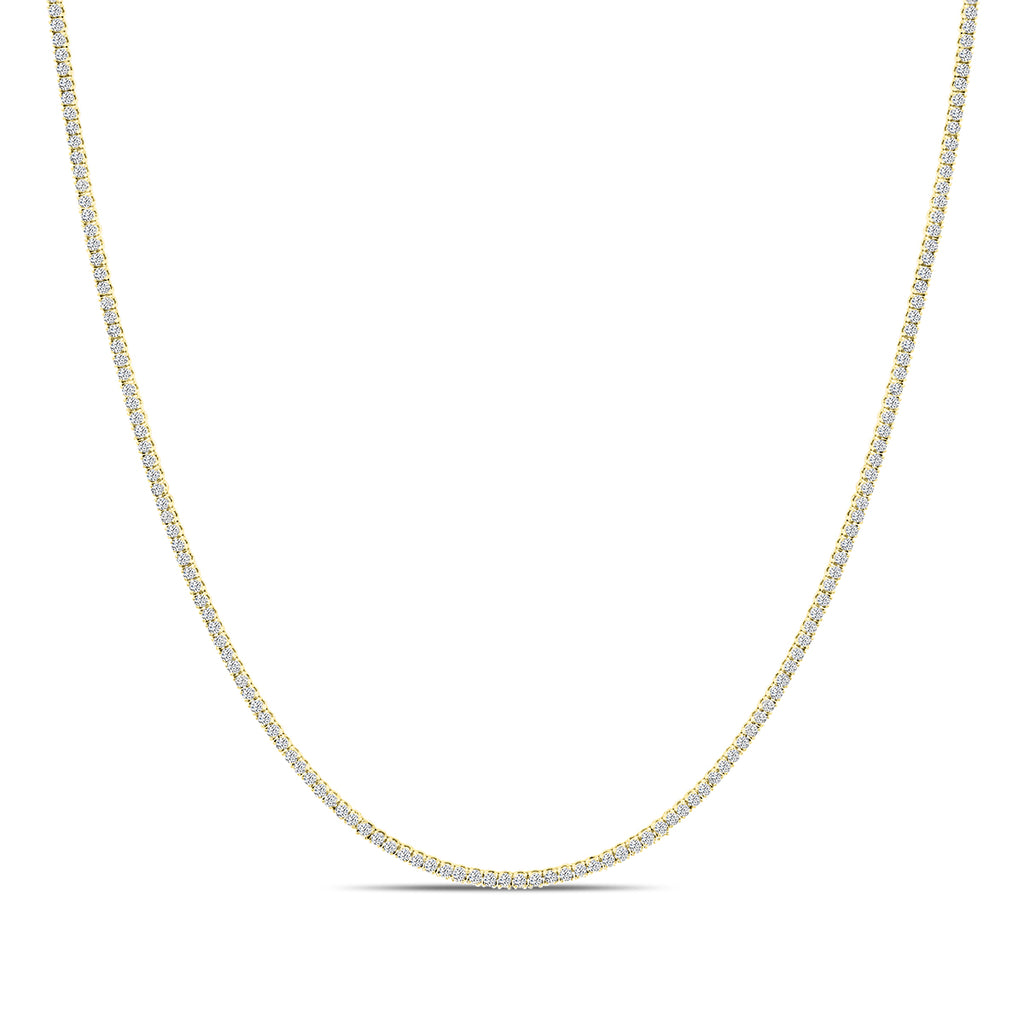 Classic Standard 4 Prong 4.00 Ctw Straight Diamond Tennis Necklace