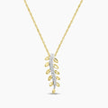 0.05 Ctw Diamond Fancy Leaf Shape Pendant with Chain