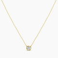 Classic 0.20 Ctw Diamond Station Necklace with 1 Stones