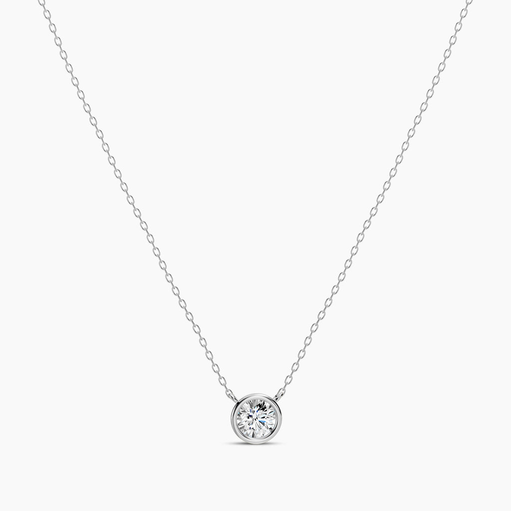 Classic 0.50 Ctw Diamond Station Necklace with 1 Stones