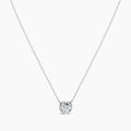 14KY Classic 0.50 Ctw Diamond Station Necklace with 1 Stones