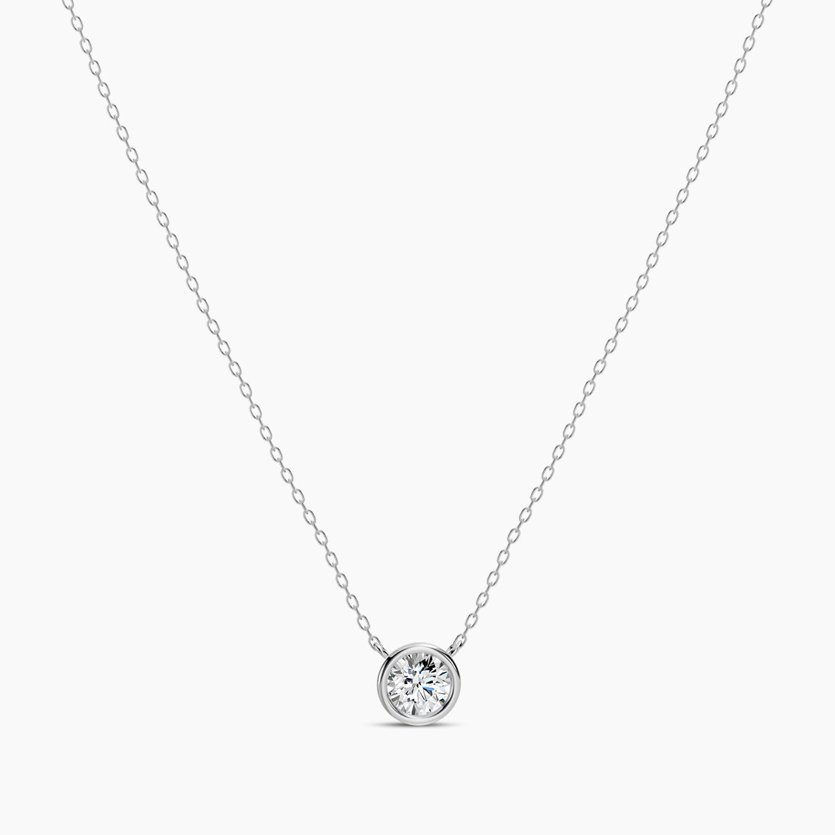 Classic 0.50 Ctw Diamond Station Necklace with 1 Stones