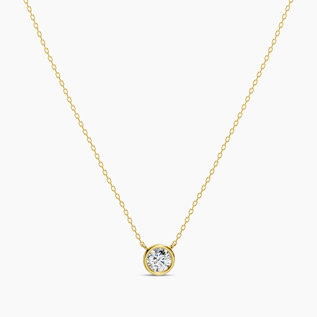 Classic 0.50 Ctw Diamond Station Necklace with 1 Stones