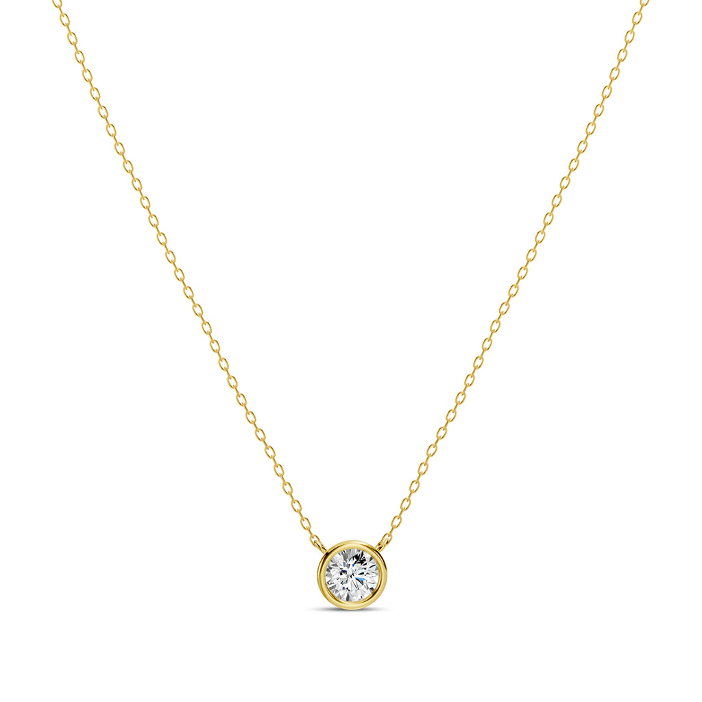 Classic 0.50 Ctw Diamond Station Necklace with 1 Stones
