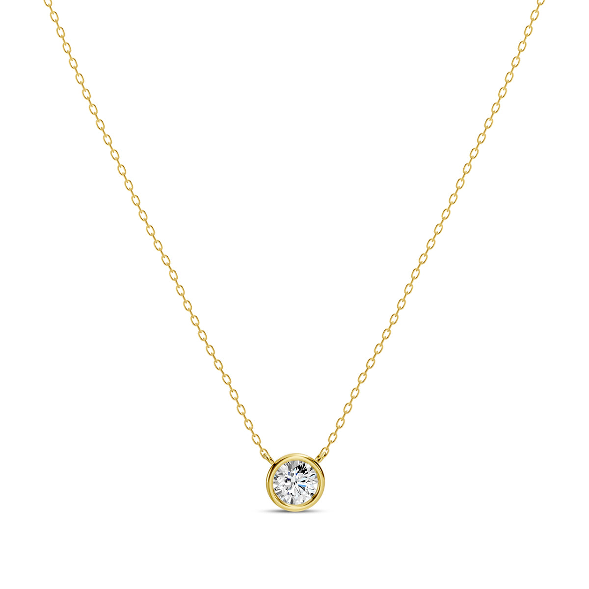 Classic 0.50 Ctw Diamond Station Necklace with 1 Stones