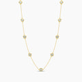 Classic 1.05 Ctw Diamond Station Necklace with 9 Stones