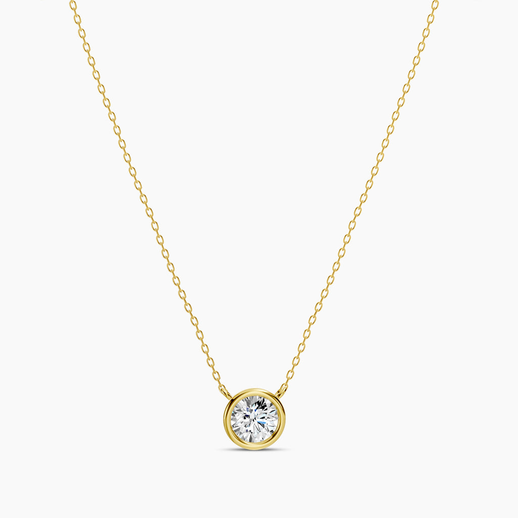Lab Grown Classic 1.00 Ctw Diamond Station Necklace with 1 Stones