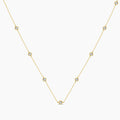 Classic 1.63 Ctw Diamond Station Necklace with 8 Stones